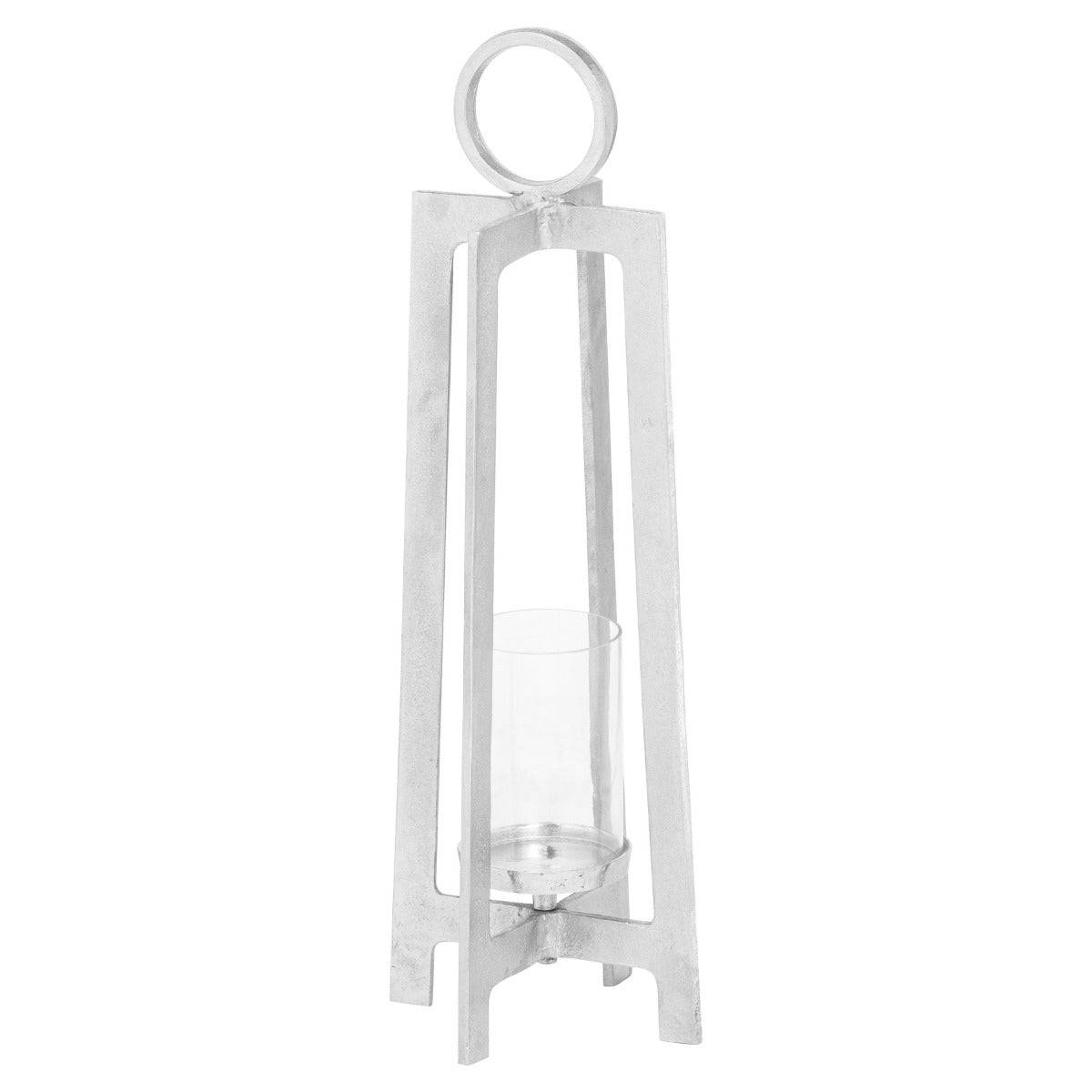 Farrah Collection Silver Lantern - Price Crash Furniture