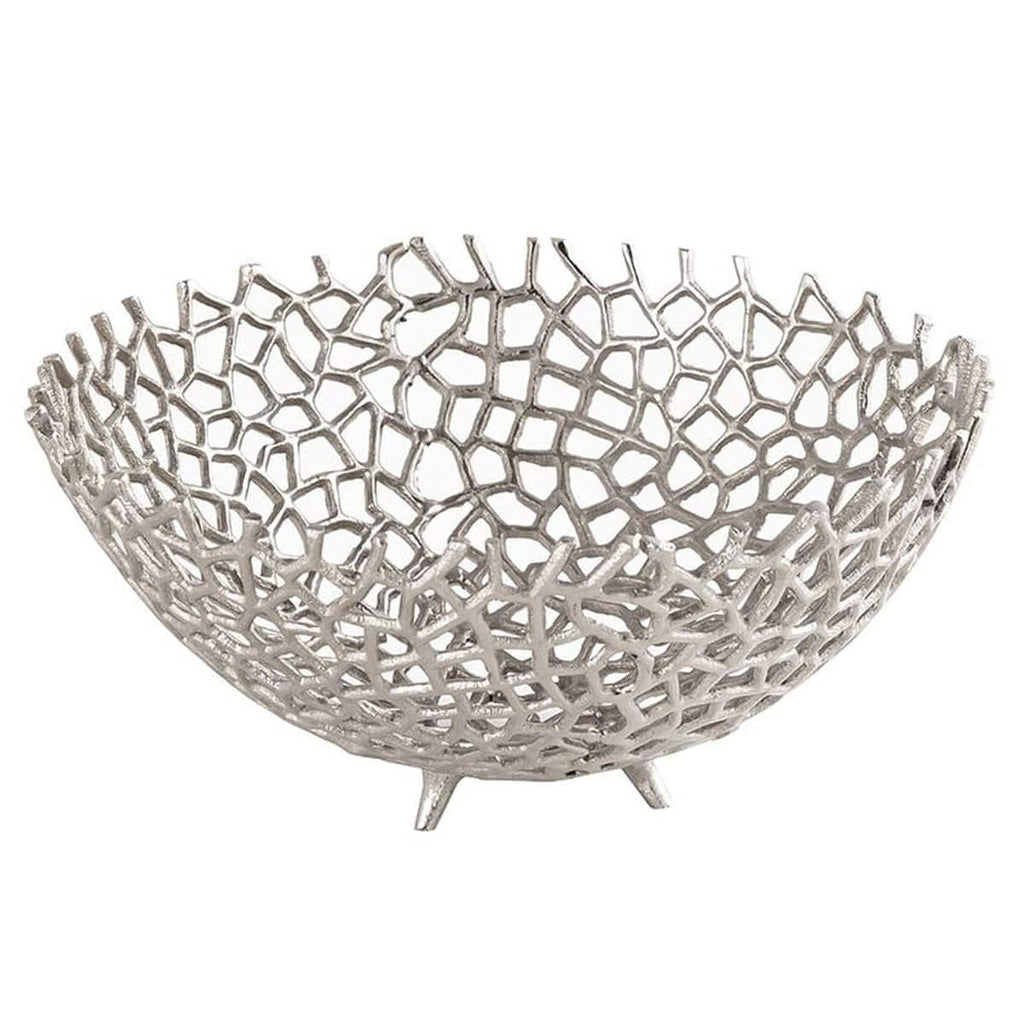 Farrah Collection Silver Large Decorative Bowl - Price Crash Furniture