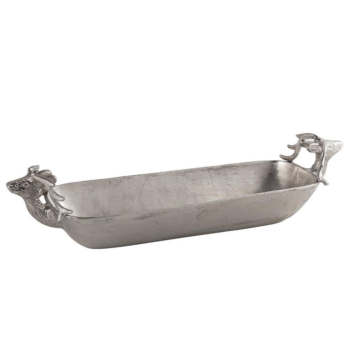 Farrah Collection Silver Large Deer Display Tray - Price Crash Furniture