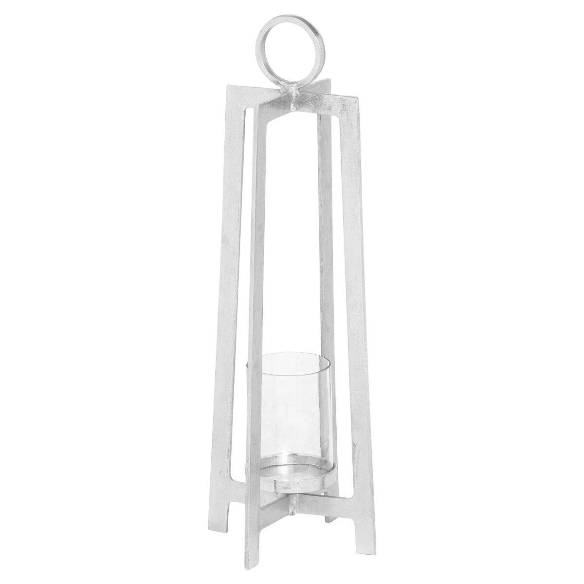 Farrah Collection Silver Large Lantern - Price Crash Furniture