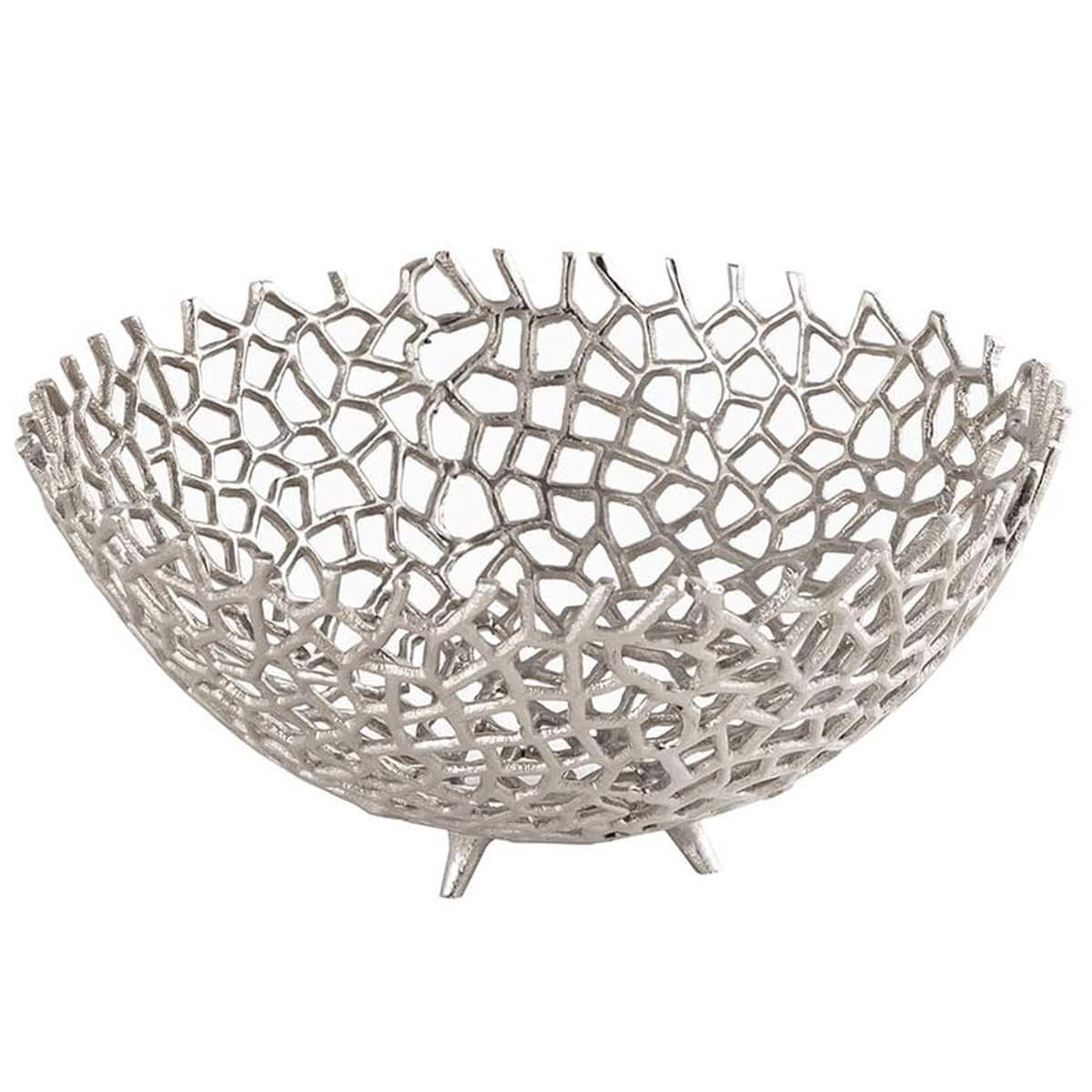 Farrah Collection Silver Tall Dinner Candle Holder - Price Crash Furniture