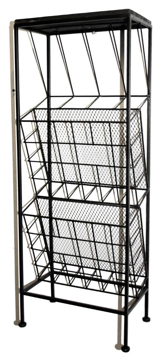 Floor Standing 2 Section Magazine Rack - Price Crash Furniture