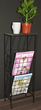 Floor Standing 2 Section Magazine Rack - Price Crash Furniture