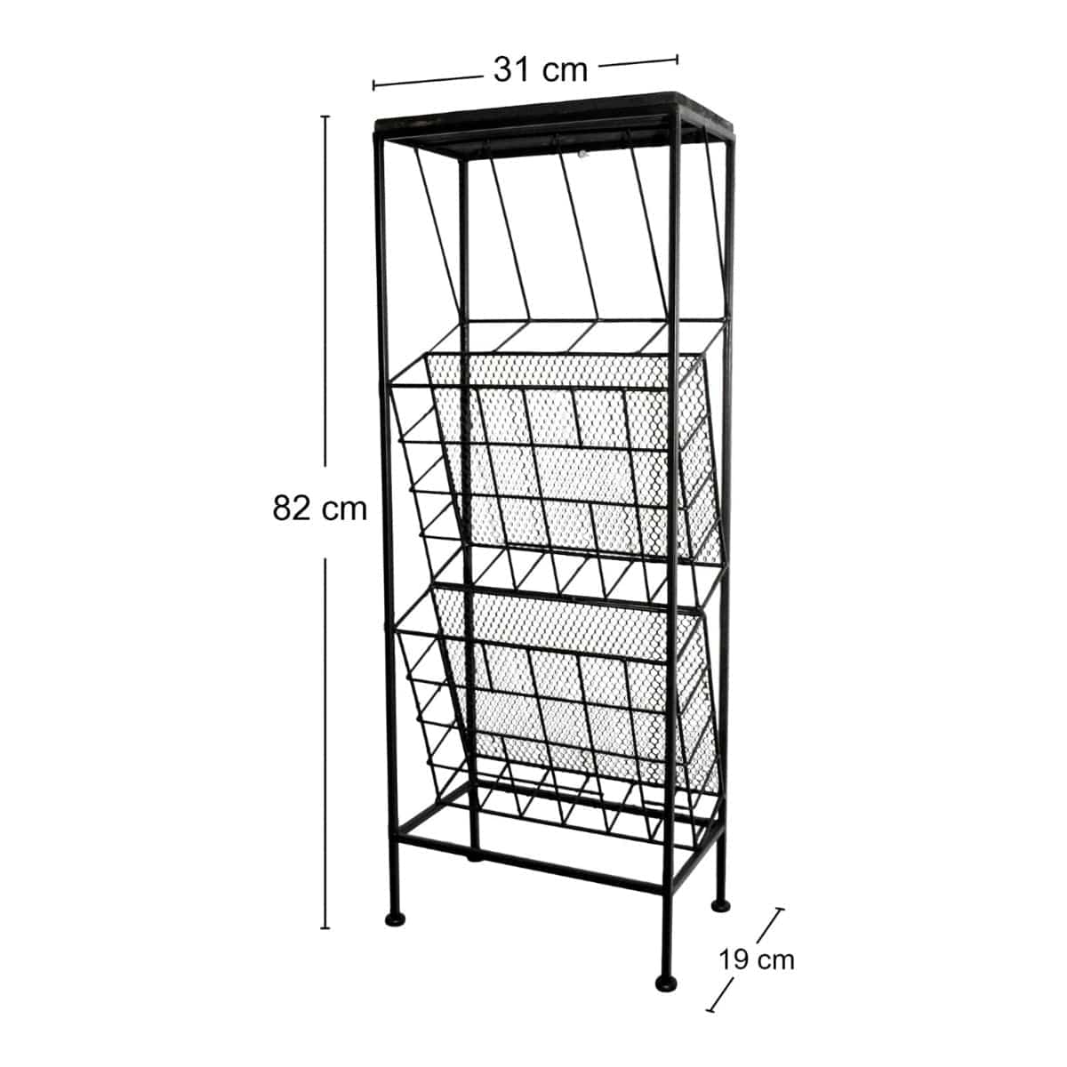 Floor Standing 2 Section Magazine Rack - Price Crash Furniture