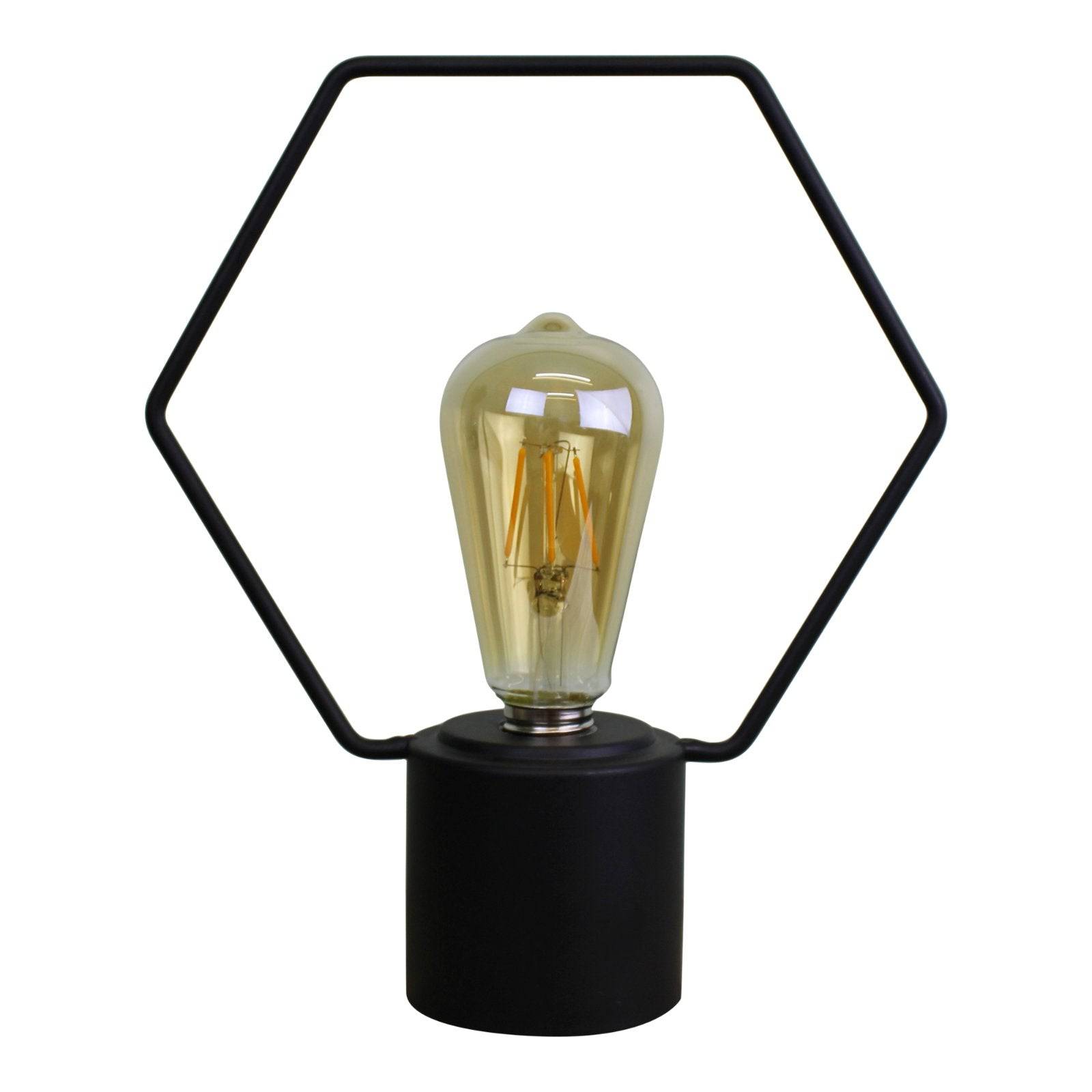 Free Standing Hexagonal Wire Lamp - Price Crash Furniture