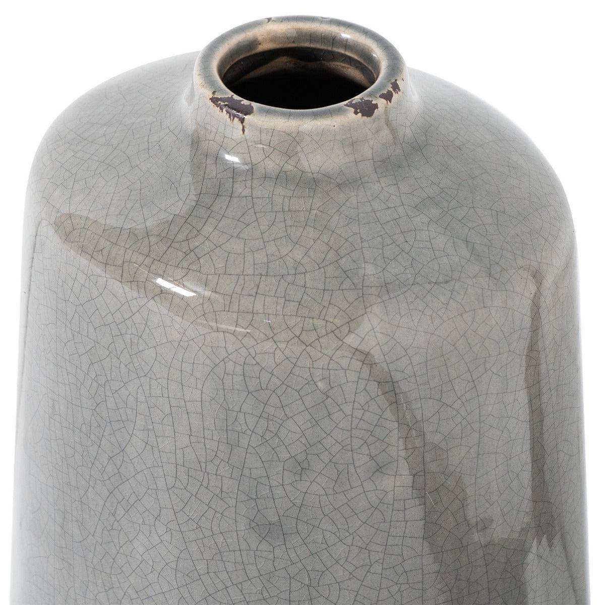 Garda Grey Glazed Liv Vase - Price Crash Furniture