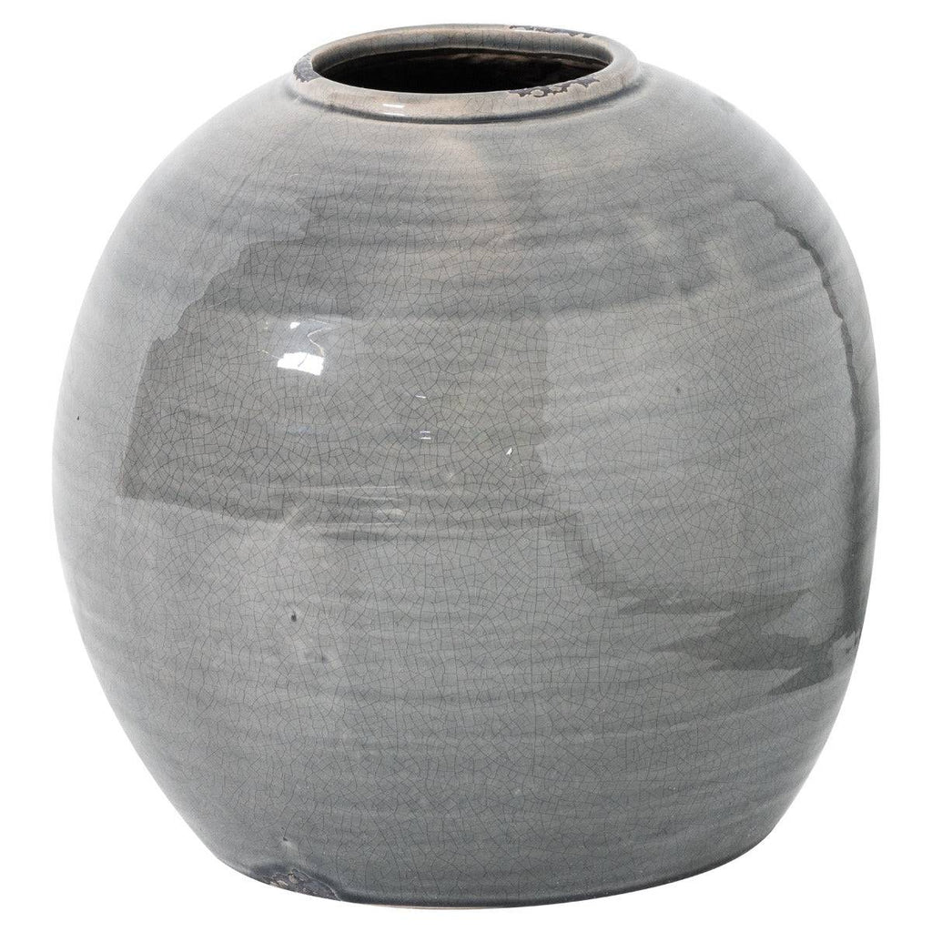 Garda Grey Glazed Tiber Vase - Price Crash Furniture