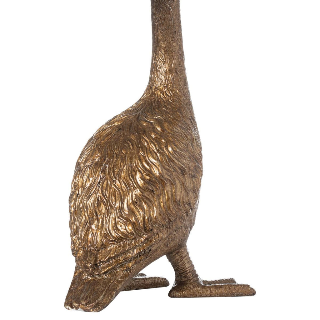 Gary the Goose Gold Table Lamp With Emerald Velvet Shade - Price Crash Furniture