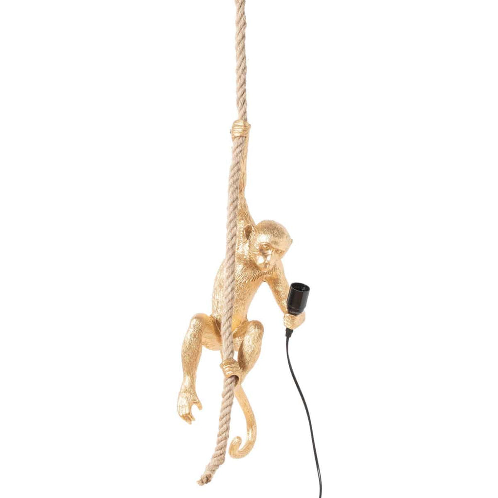 George The Monkey Hanging Gold  Light - Price Crash Furniture