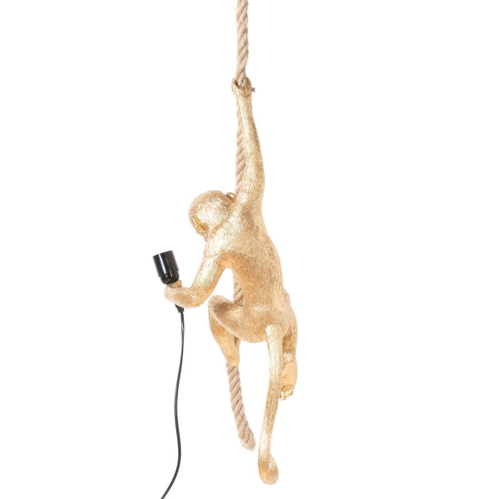 George The Monkey Hanging Gold  Light - Price Crash Furniture