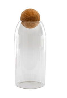 Glass Canister With Cork Stopper 26cm - Price Crash Furniture