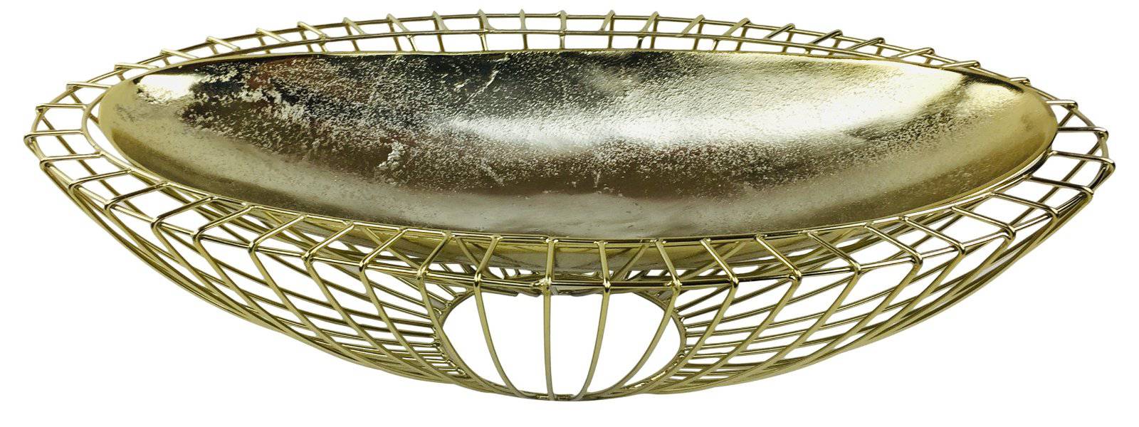 Gold Decorative Wire Bowl 58cm - Price Crash Furniture