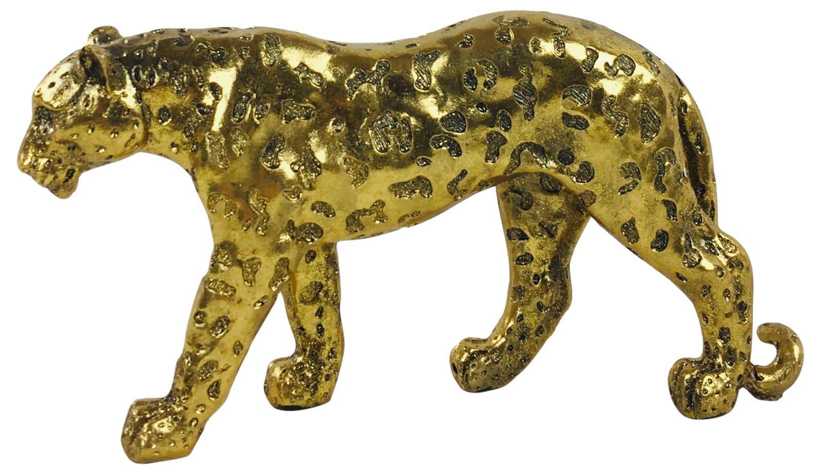 Gold Glitter Effect Leopard 27cm - Price Crash Furniture