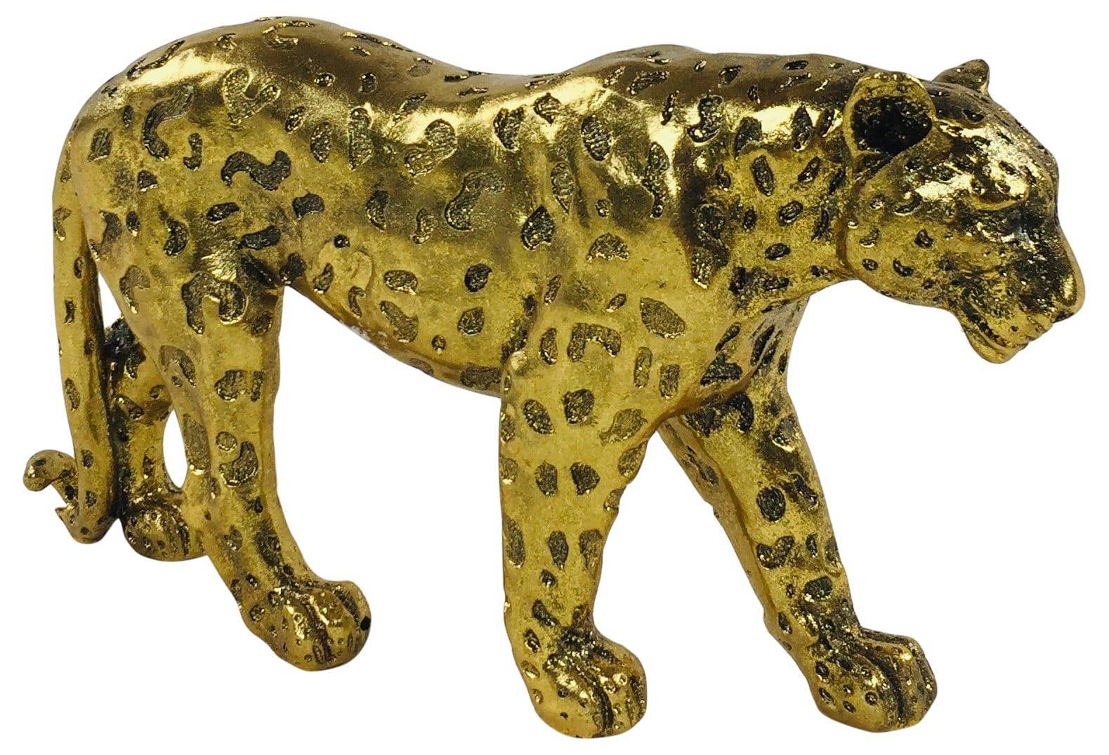 Gold Glitter Effect Leopard 27cm - Price Crash Furniture