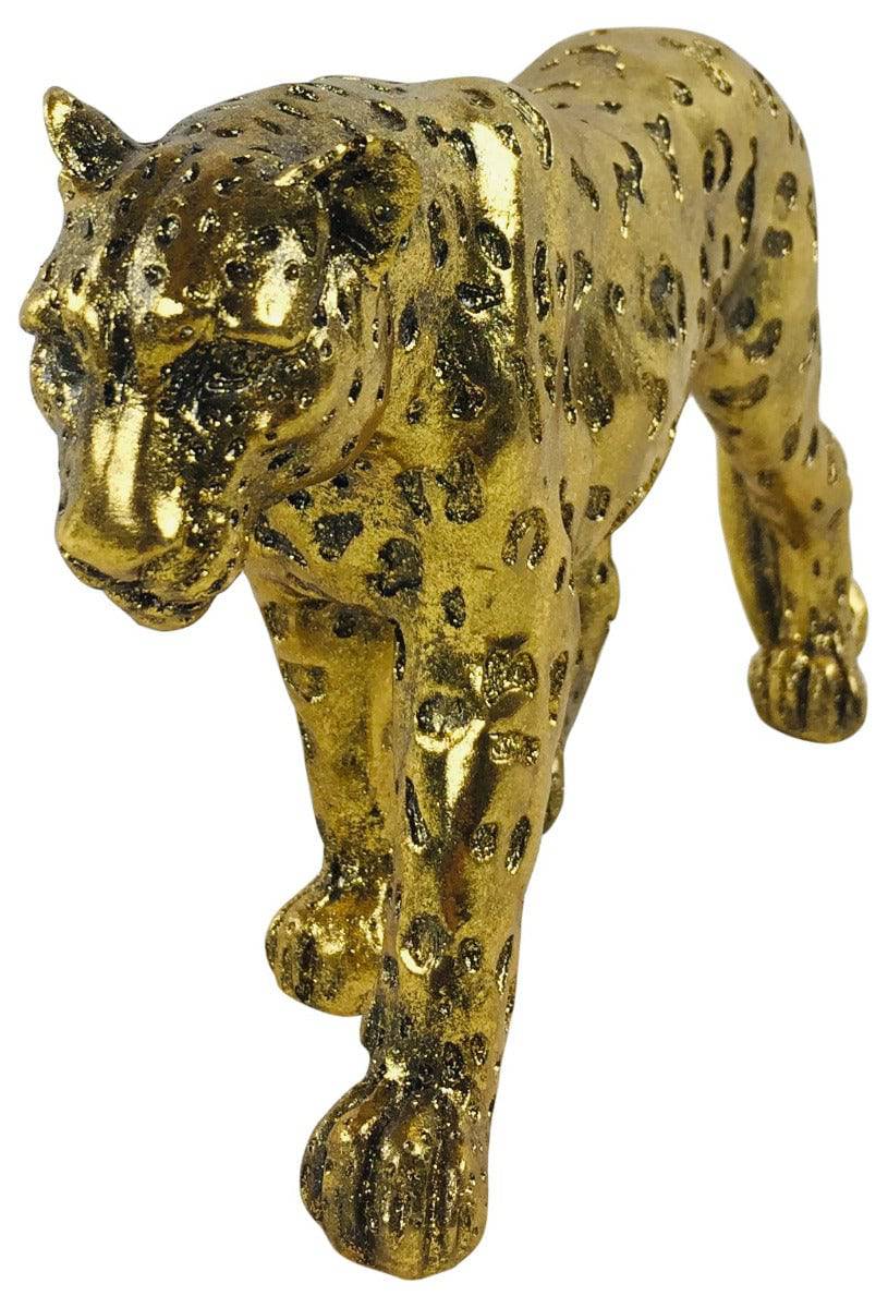 Gold Glitter Effect Leopard 27cm - Price Crash Furniture