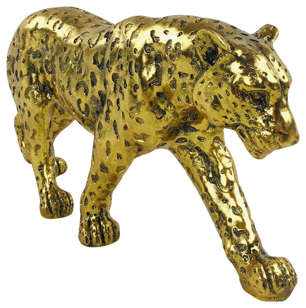 Gold Glitter Effect Leopard 40cm - Price Crash Furniture