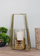 Gold Metal Candle Holder 34cm - Price Crash Furniture