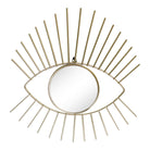 Gold Metal Eye and Eyelash Accent Mirror - Price Crash Furniture