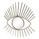 Gold Metal Eye and Eyelash Accent Mirror - Price Crash Furniture