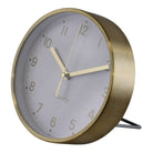 Gold Metal Table Clock, 16cm diameter - Price Crash Furniture