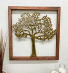 Gold Tree Of Life In Wooden Frame - Price Crash Furniture