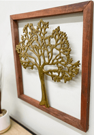 Gold Tree Of Life In Wooden Frame - Price Crash Furniture