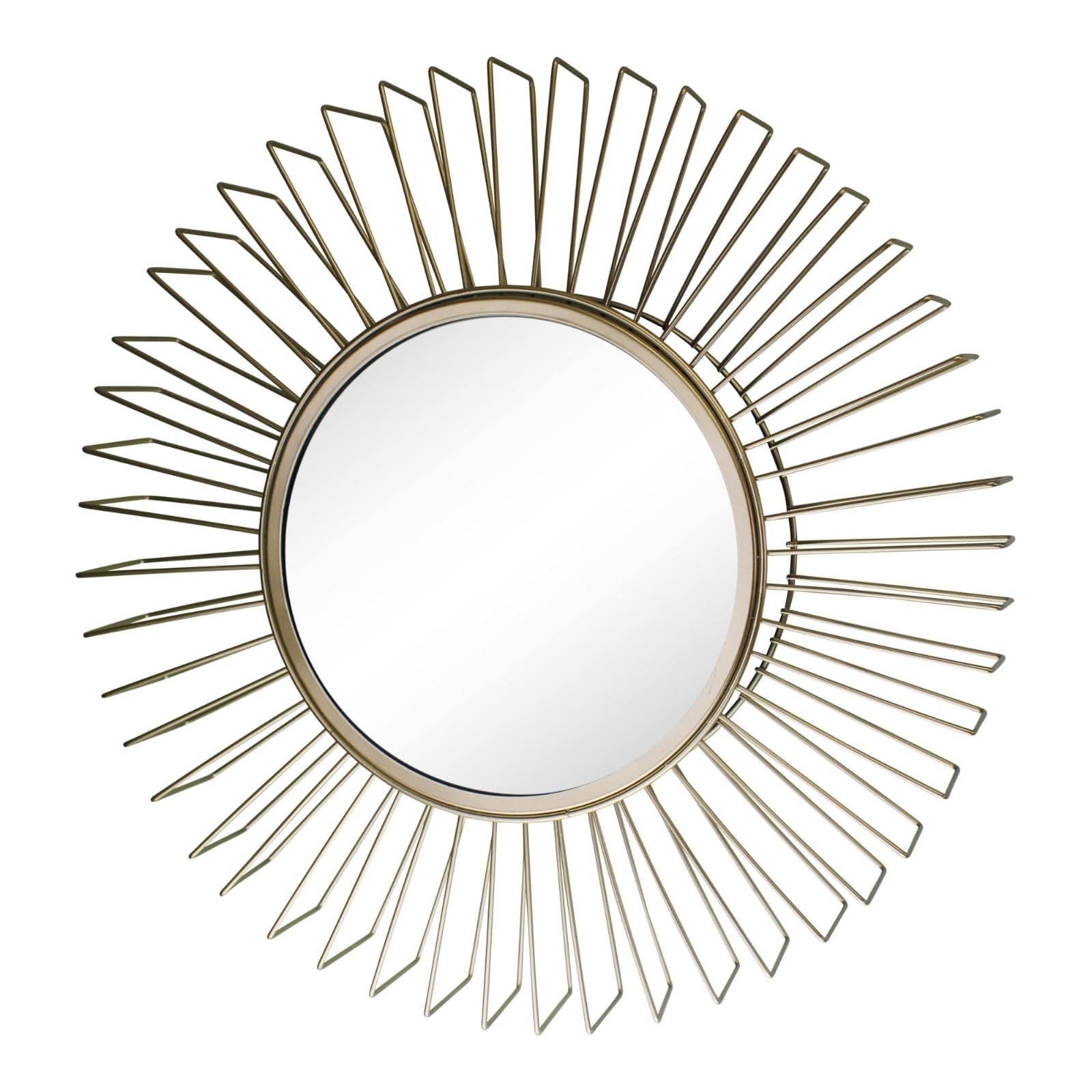 Gold Wire 3D Accent Mirror 47cm - Price Crash Furniture