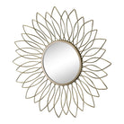 Gold Wire Flower Design Accent Mirror 47cm - Price Crash Furniture