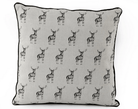Grey Scatter Cushion With A Stag Print Design - Price Crash Furniture