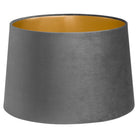 Grey Velvet Lamp And Ceiling Shade - Price Crash Furniture