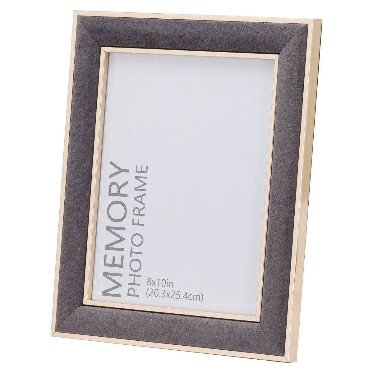 Grey Velvet With Gold 8X10 Frame - Price Crash Furniture