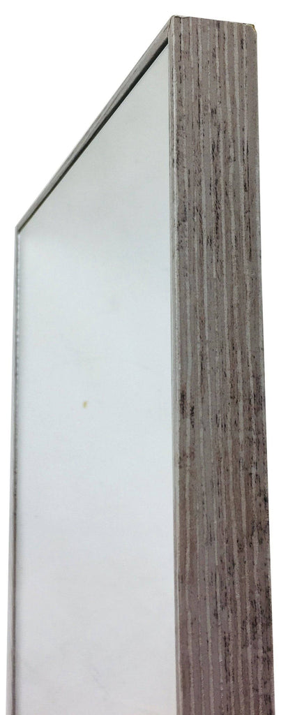 Grey Wood Wall Mirror 121cm - Price Crash Furniture