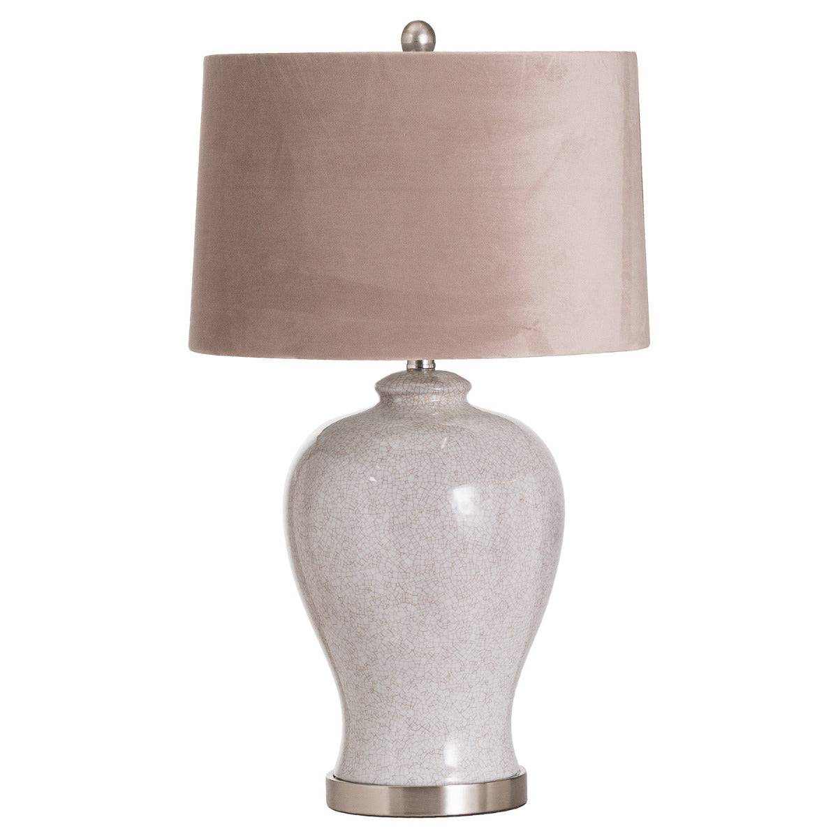 Hadley Ceramic Table Lamp With Natural Shade - Price Crash Furniture