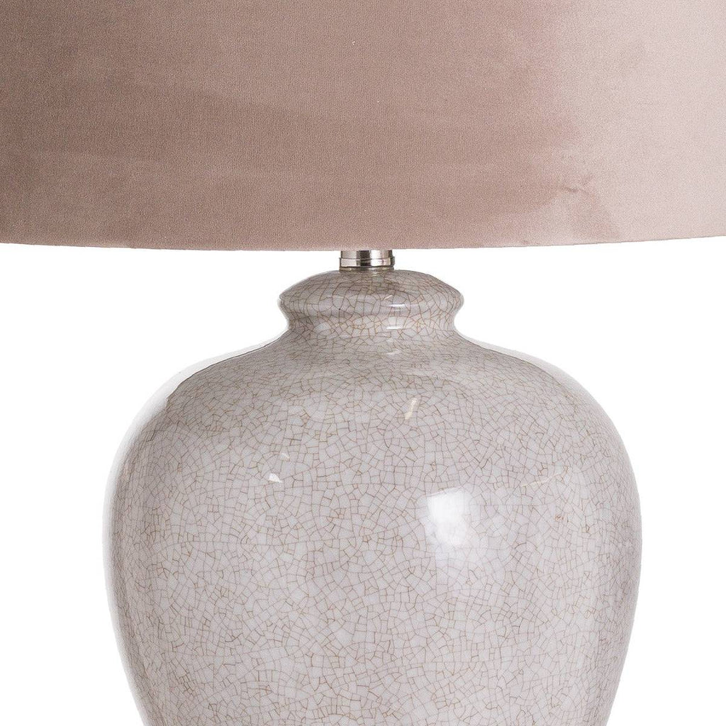 Hadley Ceramic Table Lamp With Natural Shade - Price Crash Furniture