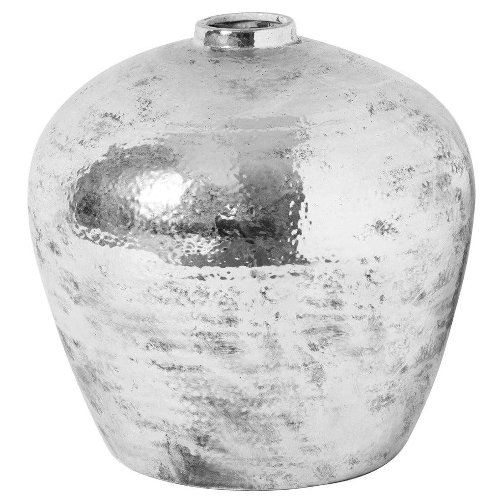 Hammered Silver Astral Vase - Price Crash Furniture