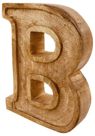 Hand Carved Wooden Embossed Letter B - Price Crash Furniture