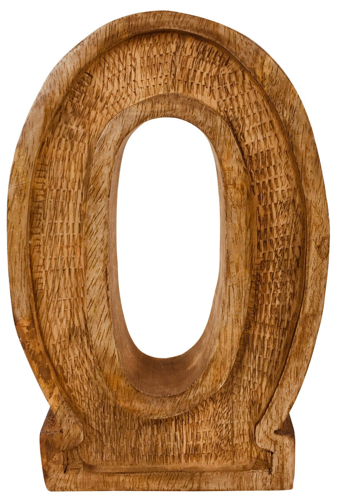 Hand Carved Wooden Embossed Letter O - Price Crash Furniture
