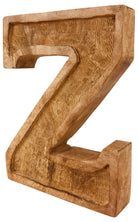 Hand Carved Wooden Embossed Letter Z - Price Crash Furniture