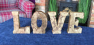 Hand Carved Wooden Flower Letters Love - Price Crash Furniture