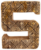 Hand Carved Wooden Geometric Letter S - Price Crash Furniture