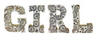 Hand Carved Wooden White Flower Letters Girl - Price Crash Furniture