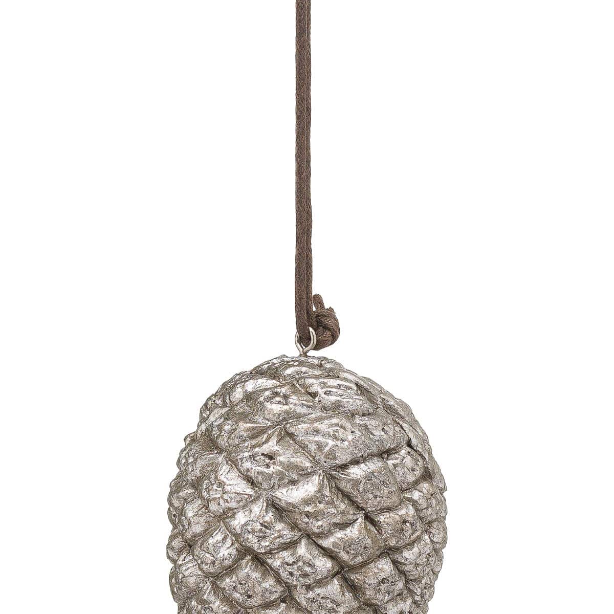 Hanging Silver Pinecone - Price Crash Furniture