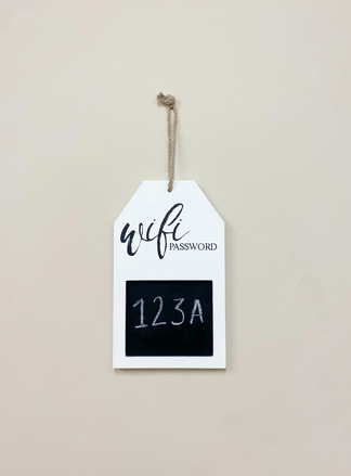 Hanging Wi-Fi Password Plaque 25cm - Price Crash Furniture