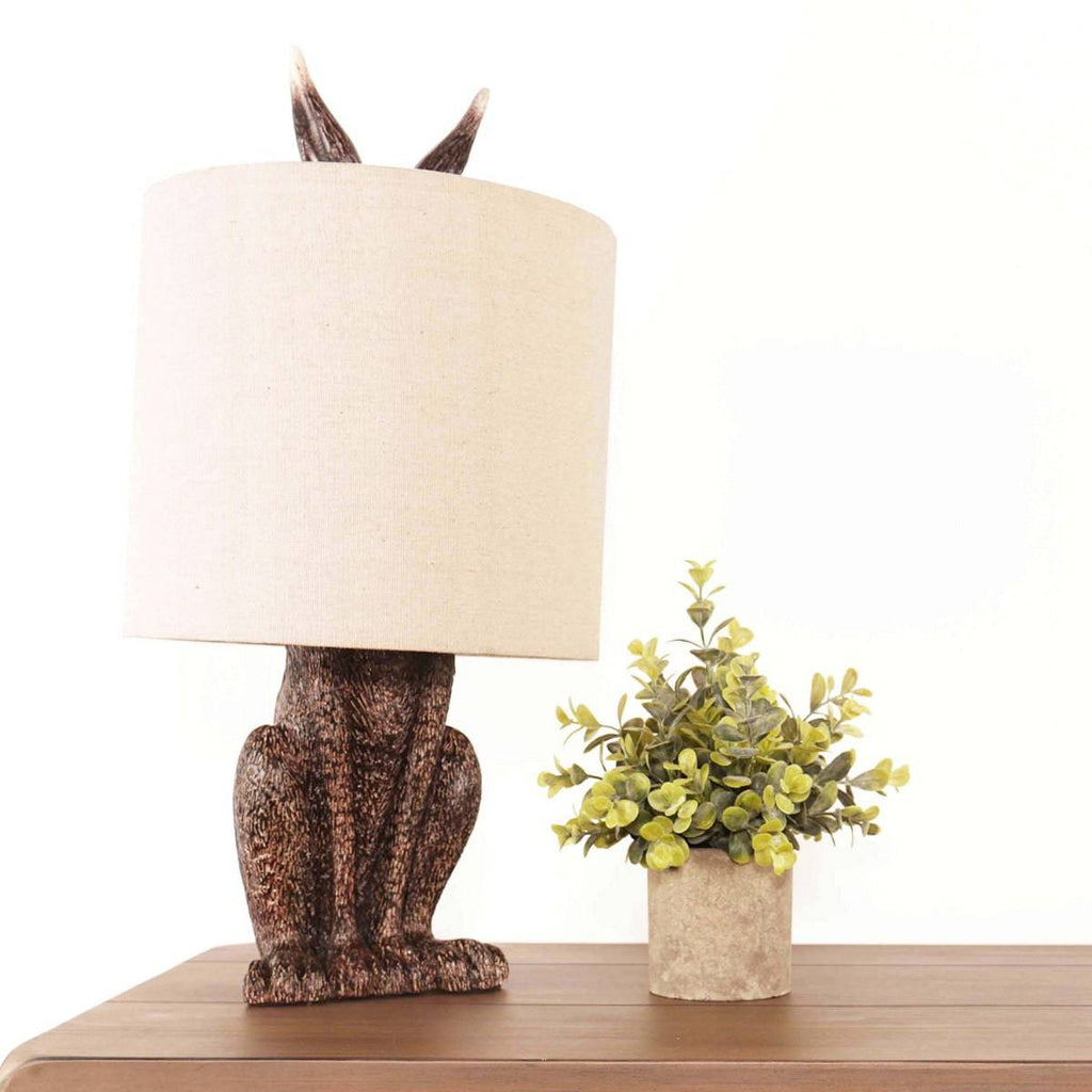 Hare Table Lamp With Linen Shade - Price Crash Furniture