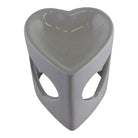 Heart Shaped White Ceramic Oil Burner - Price Crash Furniture