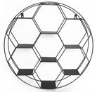 Hexagon Cut Round Wire Wall Shelf 67cm - Price Crash Furniture