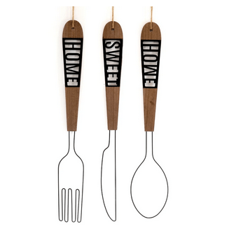 Home Sweet Home Cutlery Wall Hanging Decoration - Price Crash Furniture