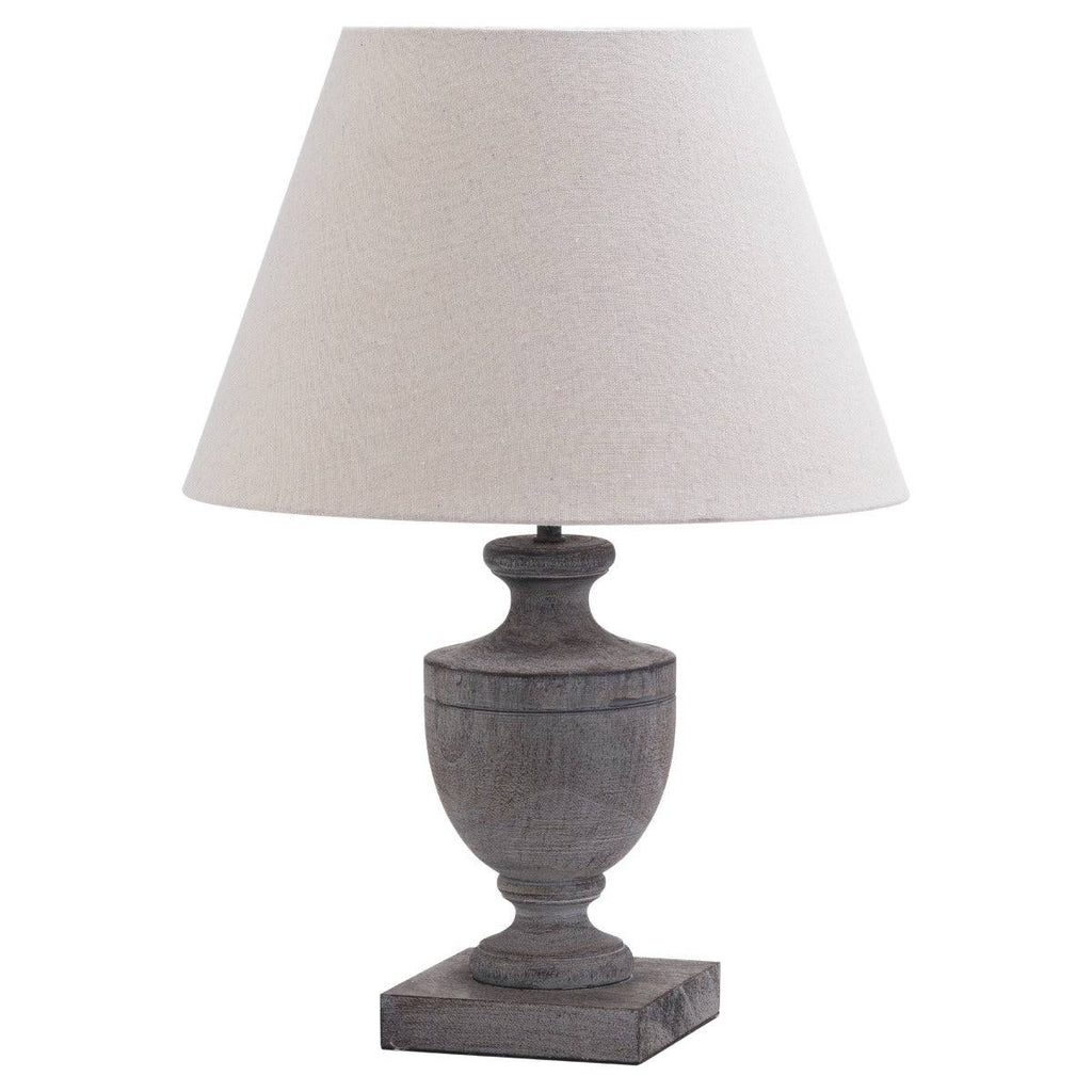 Incia Urn Wooden Table Lamp - Price Crash Furniture