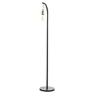 Industrial Black And Brass Floor Lamp Inc Bulb - Price Crash Furniture