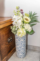 Jane Blue & White Floral Umbrella Stand - Price Crash Furniture